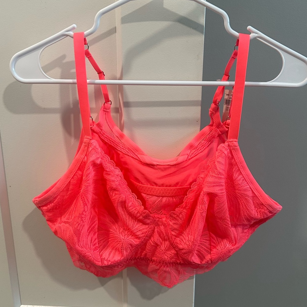 Aerie Coral Lace Bralette